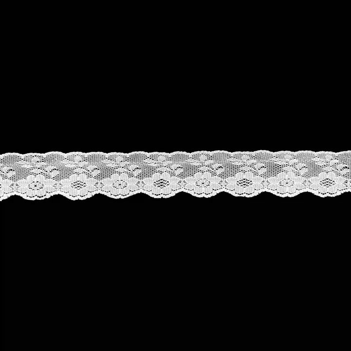 White Floral Ribbon Lace | SKU-41
