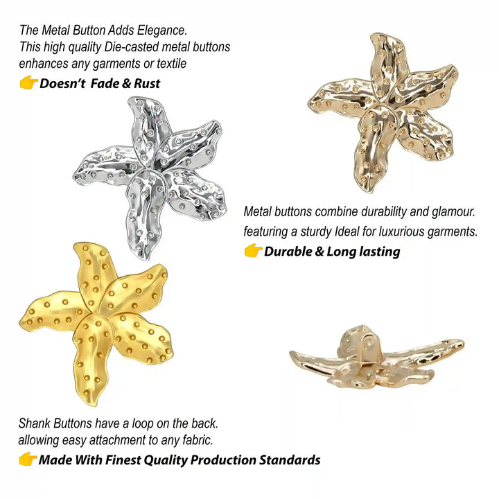Star Metal Buttons | 38mm(60L)