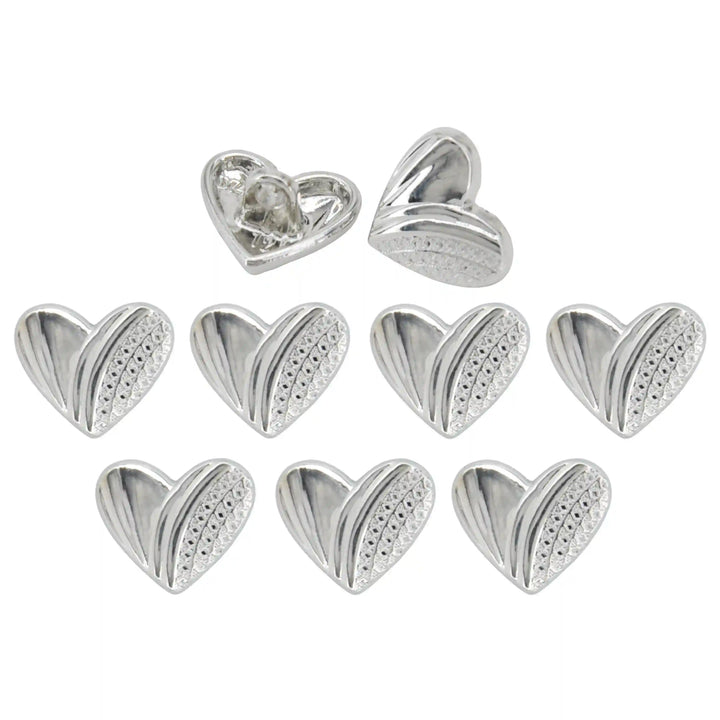 Heart Shape Metal Shirt Buttons
