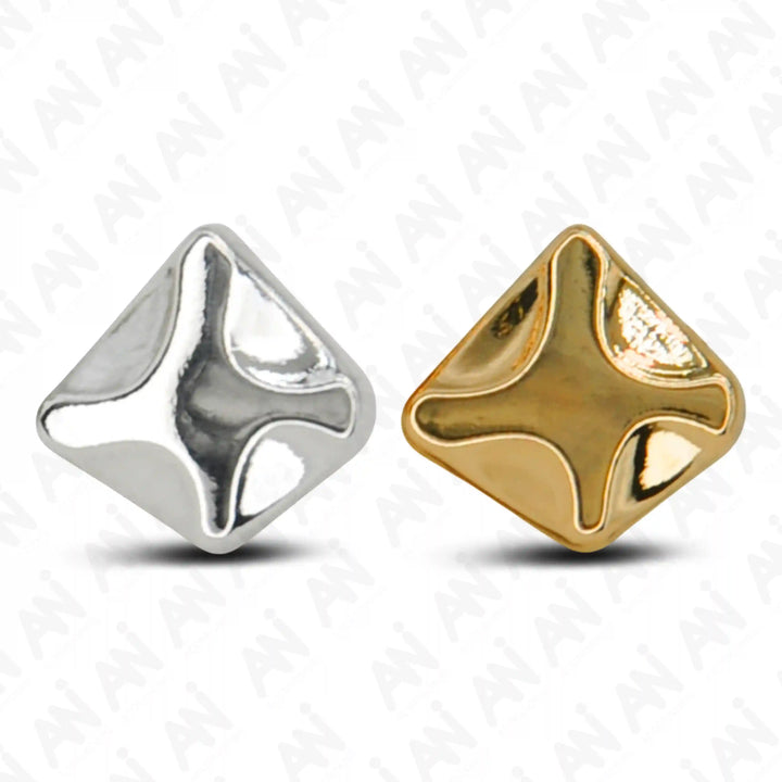 Rounded Square Metal Buttons