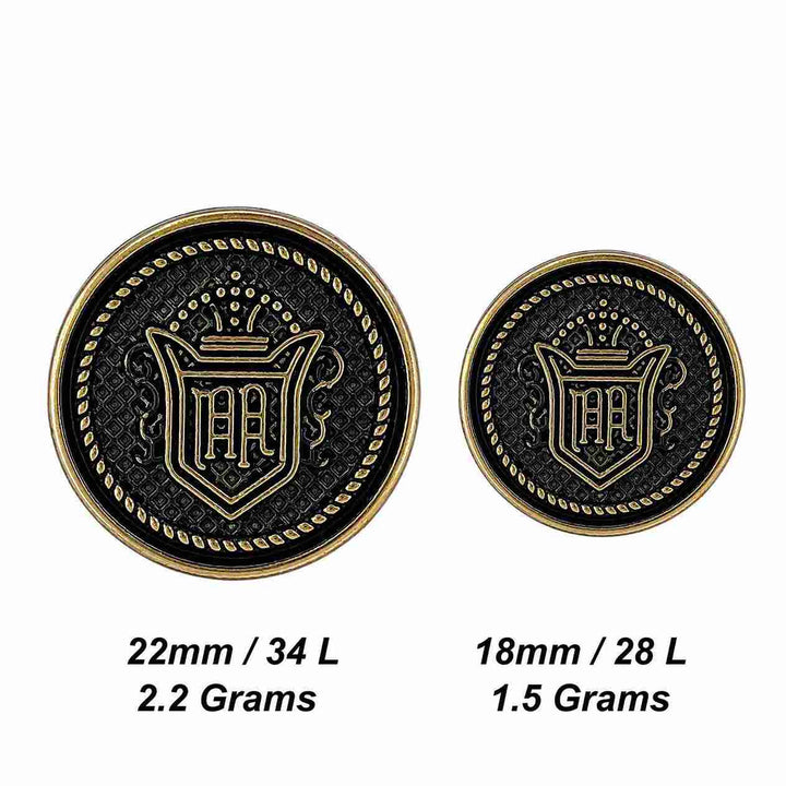 Heraldic-Crest Emblem Button
