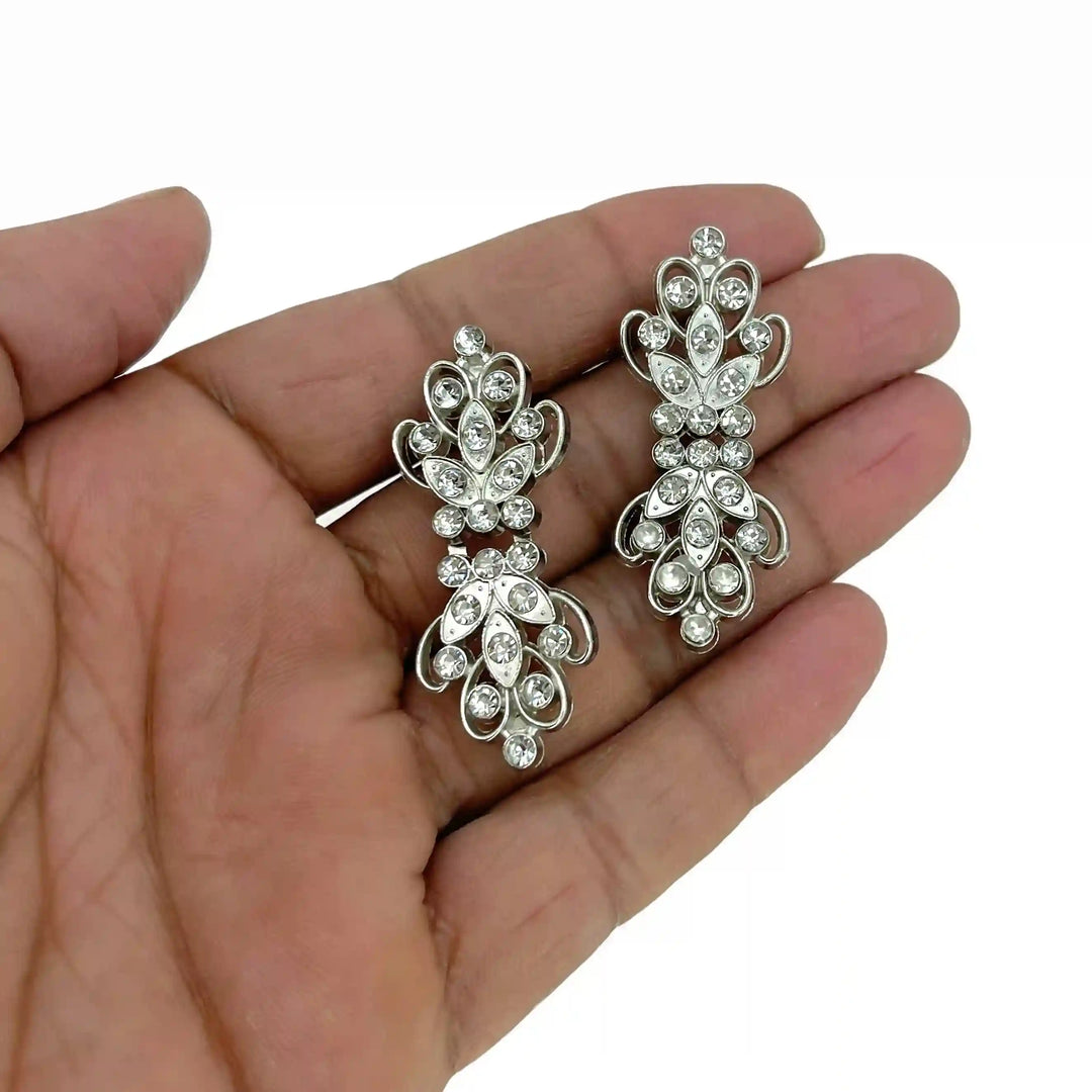 Crystal Arabesque Jeweled Frog Closure Buttons