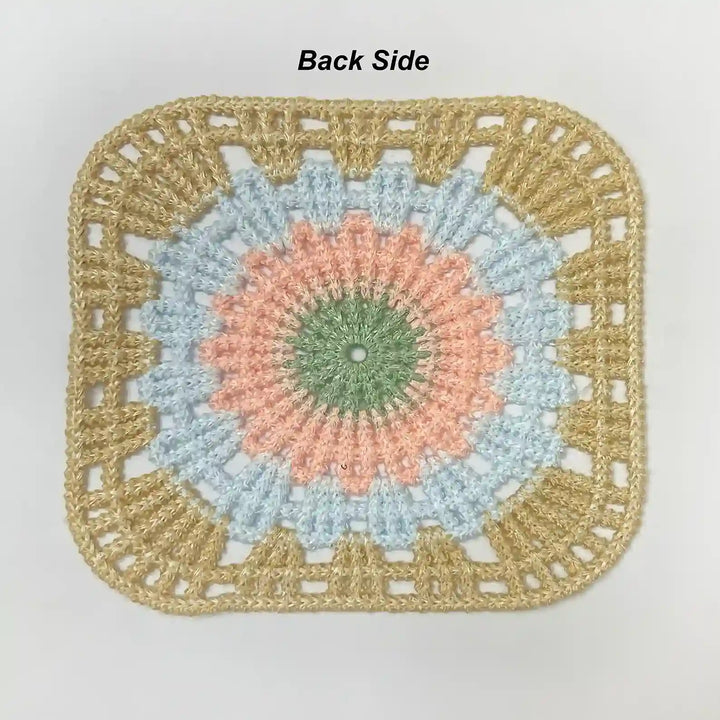 Big Size Sunburst Granny Square Crochet Patch | 2pc