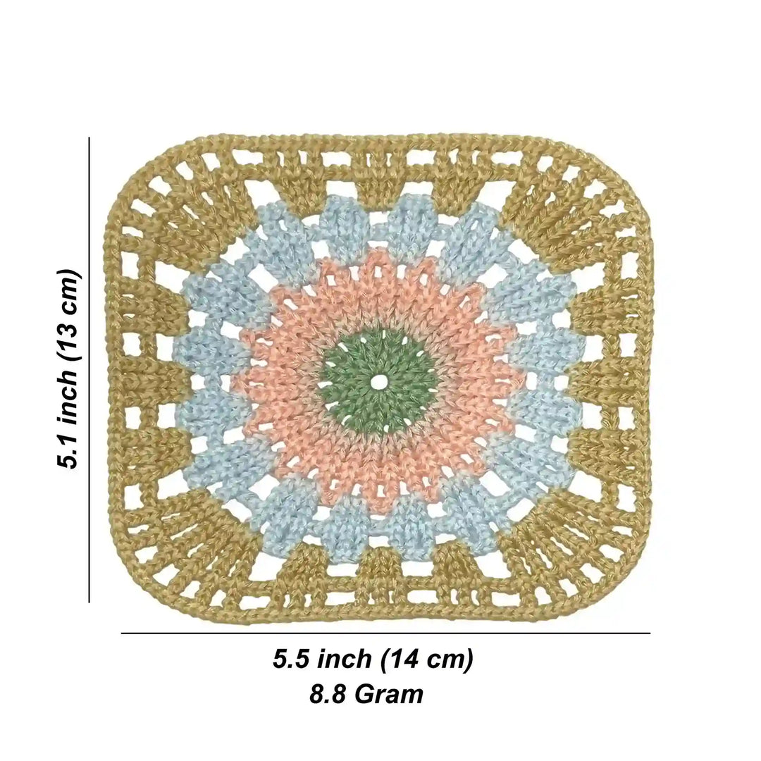 Big Size Sunburst Granny Square Crochet Patch | 2pc
