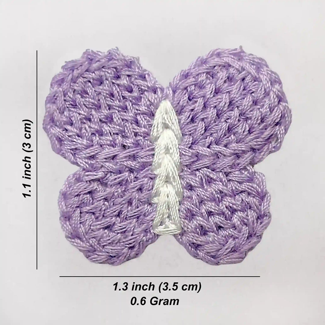 Butterfly Crochet Patch | 4pc