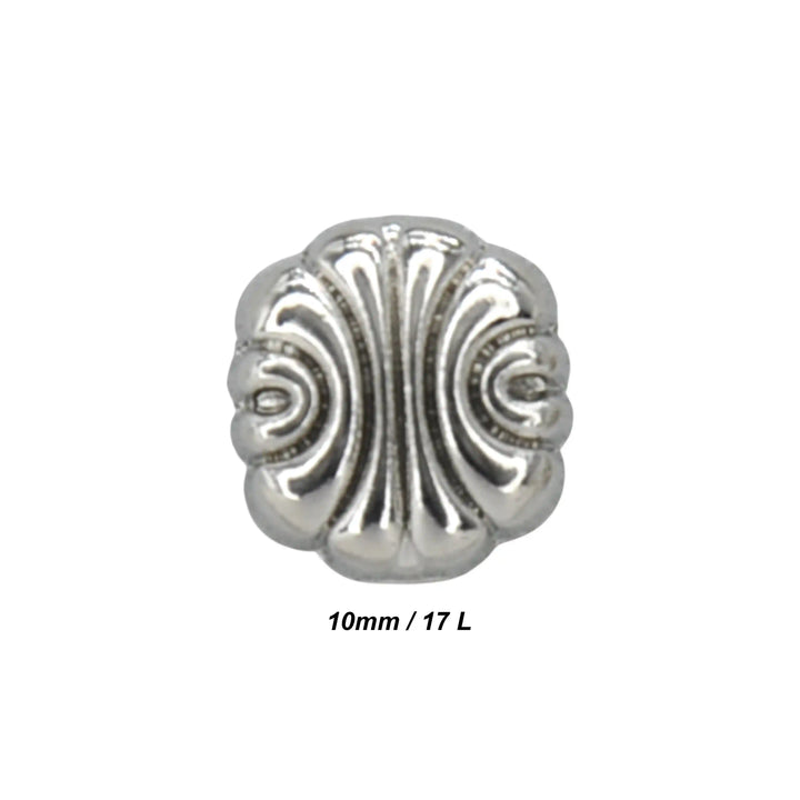 Scalloped Shirt 10mm Metal Button