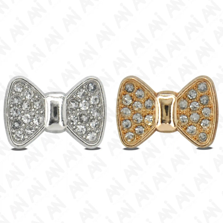 Bow Style Rhinestone Shirt Buttons