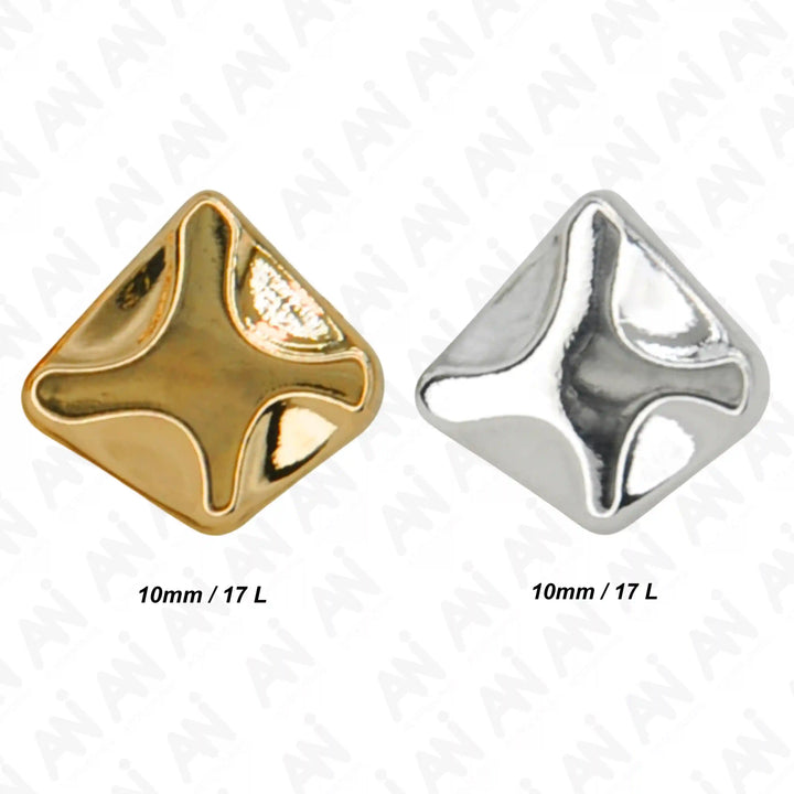 Rounded Square Metal Buttons