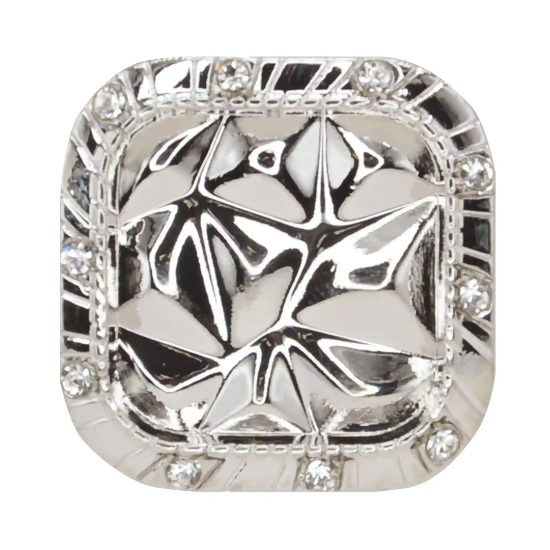 Rhinestone Border Facet Metal Button | 15mm(24L) & 24mm(38L)