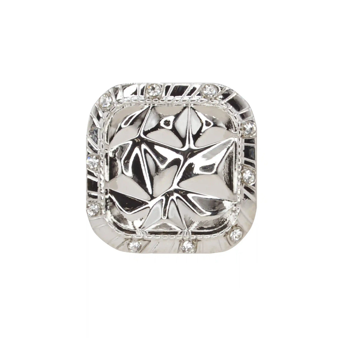 Rhinestone Border Facet Metal Button | 15mm(24L) & 24mm(38L)