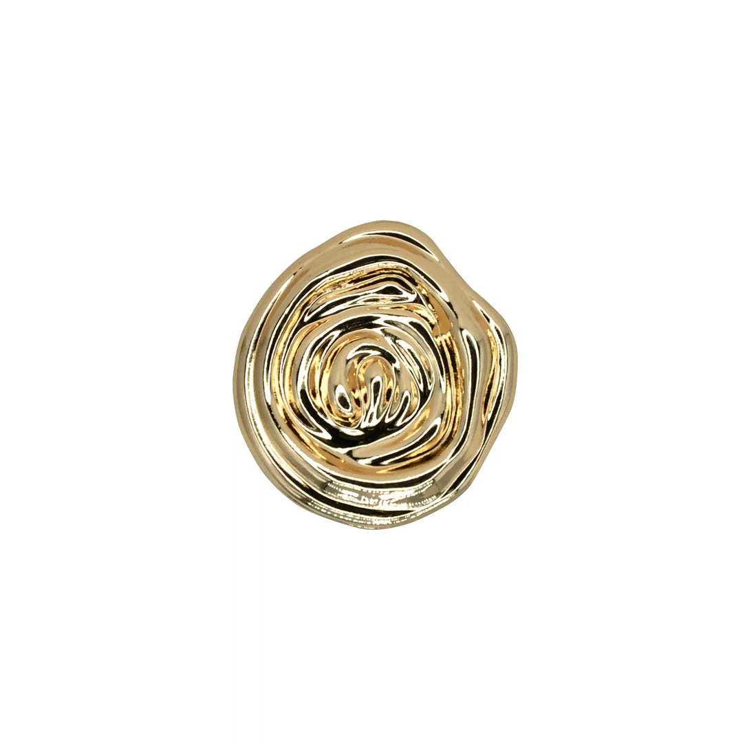 Abstract Rose Spiral Metal Button | 18mm (28L), 23mm (36L) & 30mm (47L)