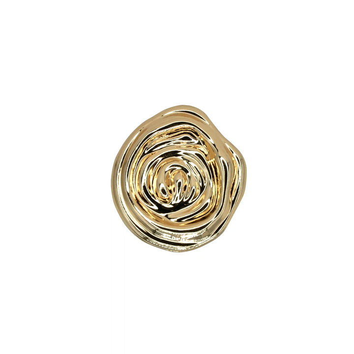Abstract Rose Spiral Metal Button | 18mm (28L), 23mm (36L) & 30mm (47L)