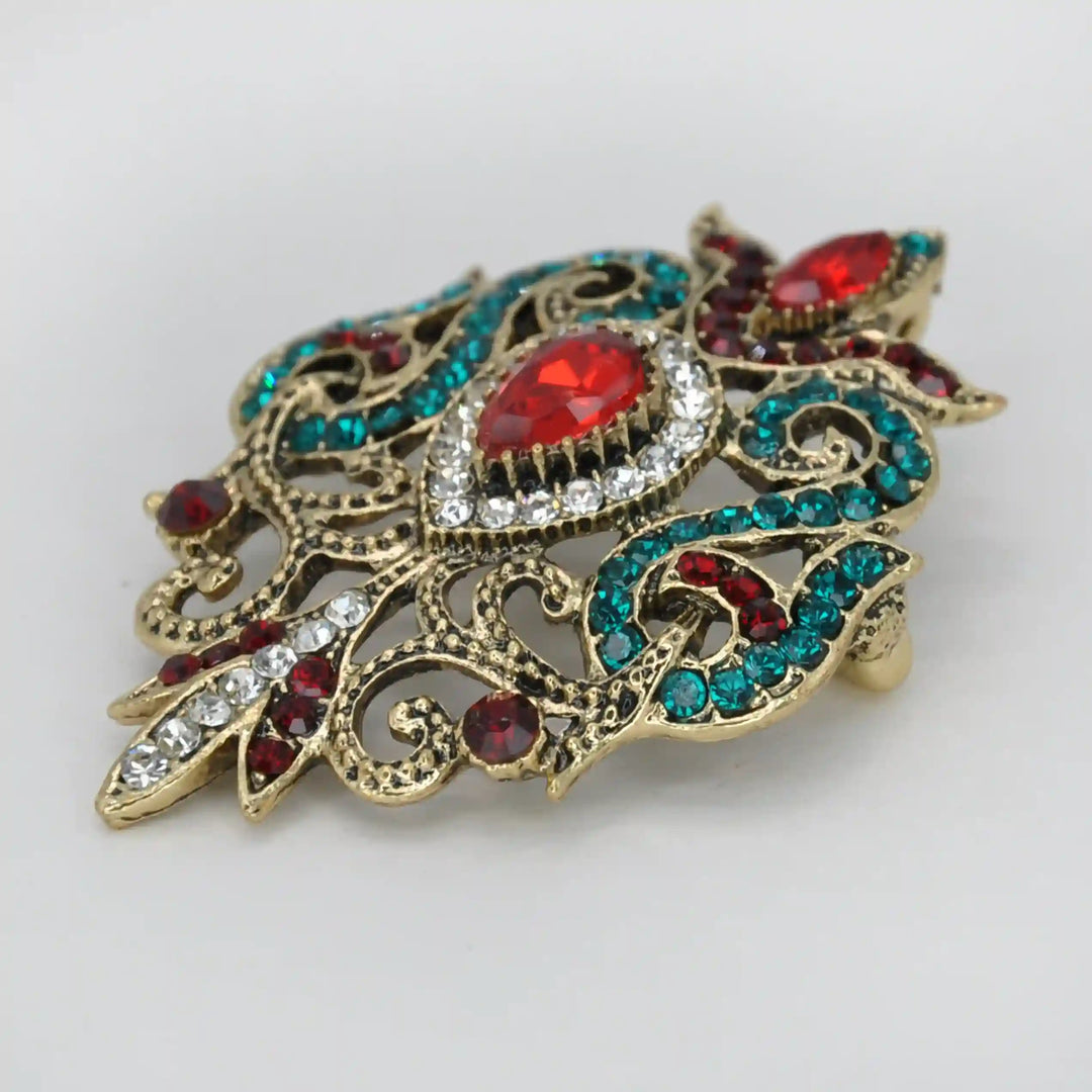 Baroque Revival Cross Brooch