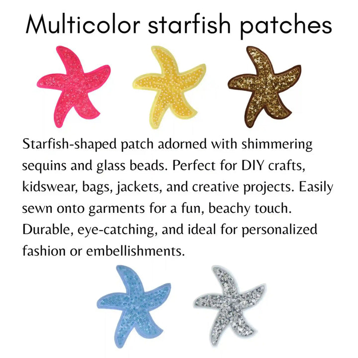 Sequins Star Fish Sew Patch
