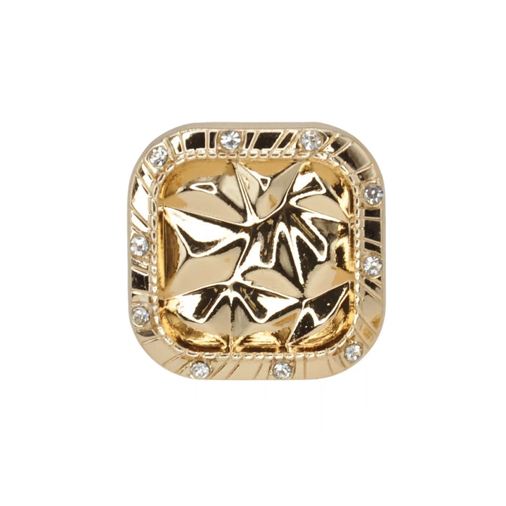 Rhinestone Border Facet Metal Button | 15mm(24L) & 24mm(38L)