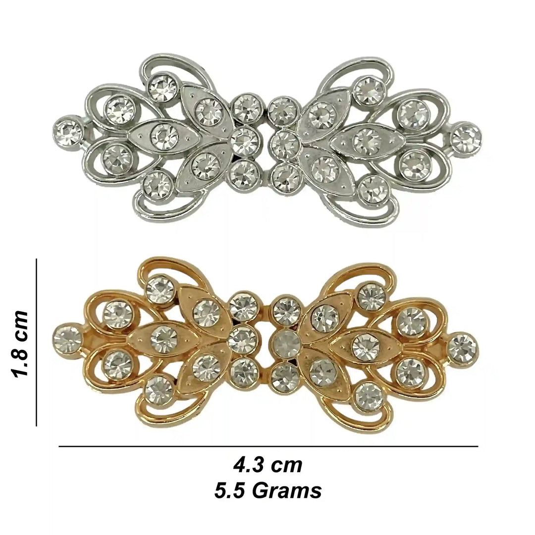 Crystal Arabesque Jeweled Frog Closure Buttons