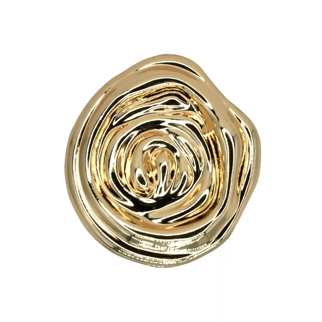 Abstract Rose Spiral Metal Button | 18mm (28L), 23mm (36L) & 30mm (47L)
