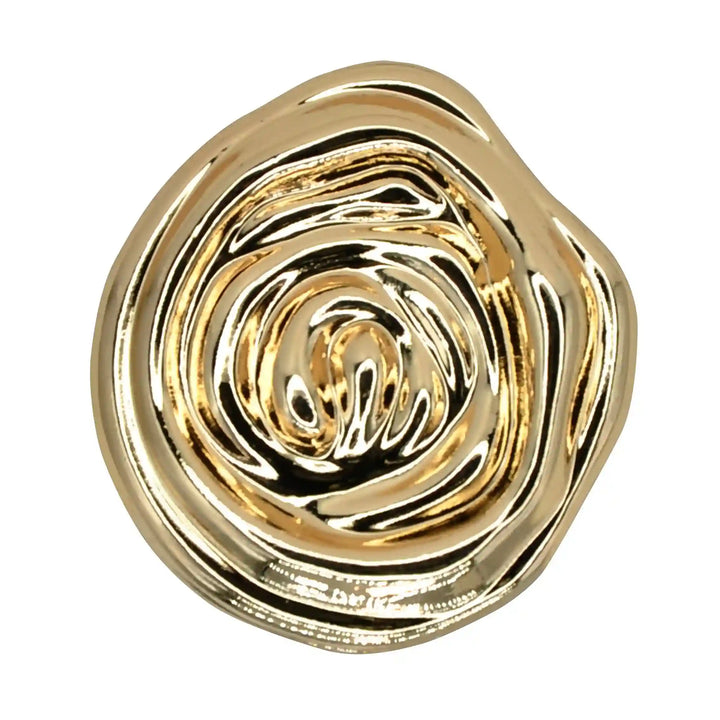Abstract Rose Spiral Metal Button | 18mm (28L), 23mm (36L) & 30mm (47L)