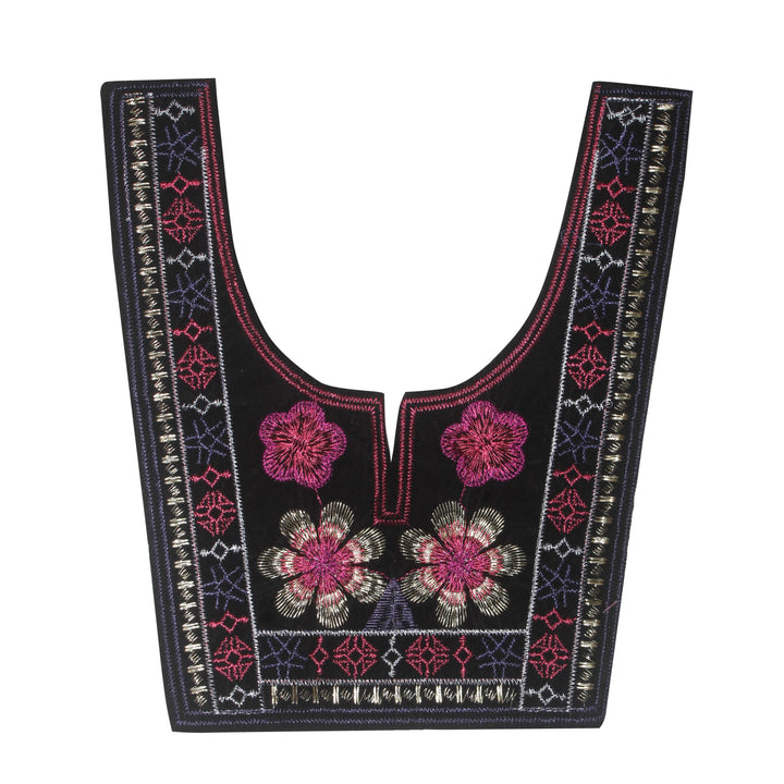 Delicate Floral Art Ethnic Neckline