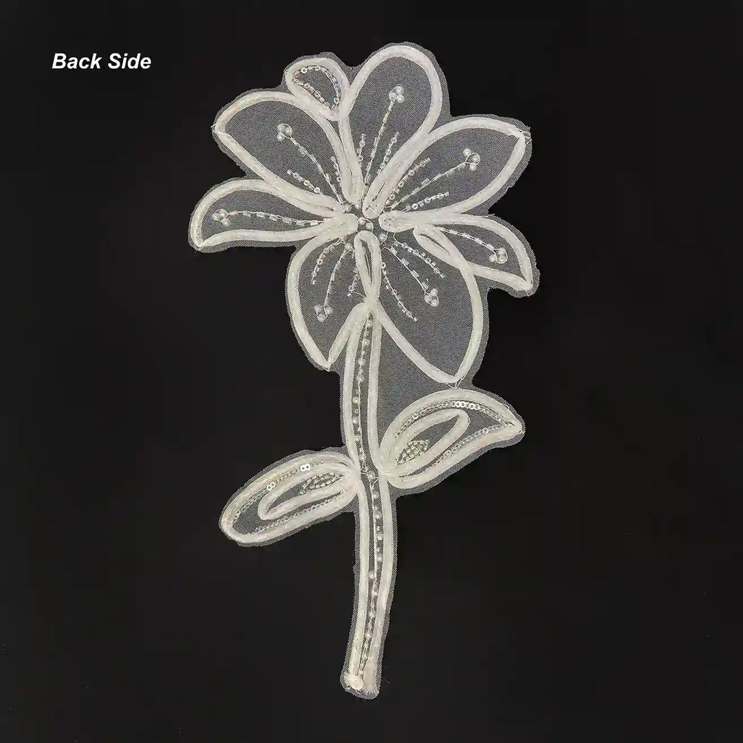 Floral Pearl Beads Patch
