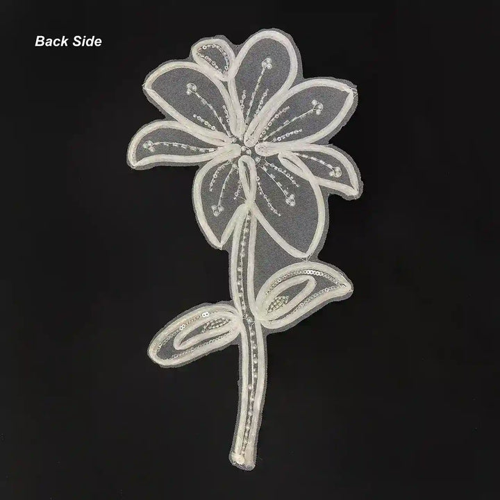Floral Pearl Beads Patch