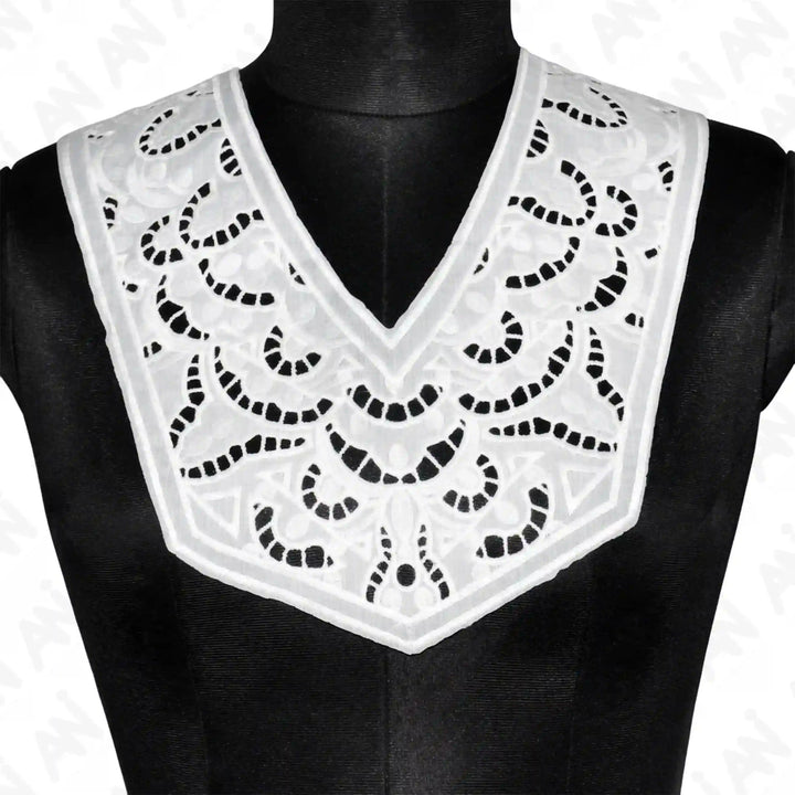Cutwork Yoke Neck Collar