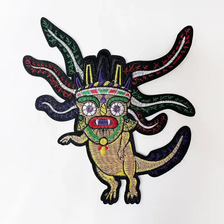 Aztec Axolotl Warrior Patch