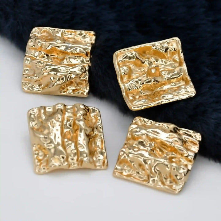 Hammered Style Square Buttons | 28mm(44L)