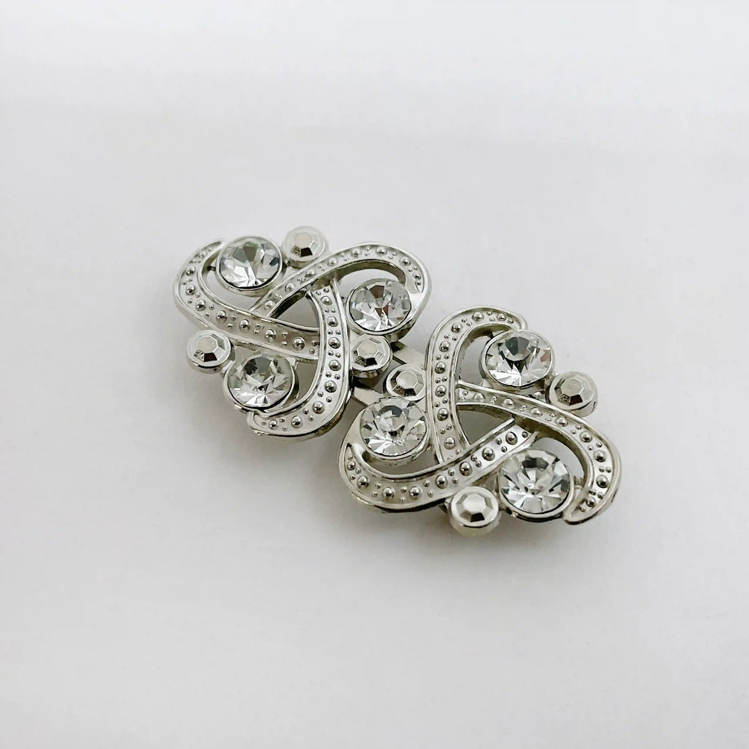 Triple-Loop Rhine Stone Frog Closure Buttons