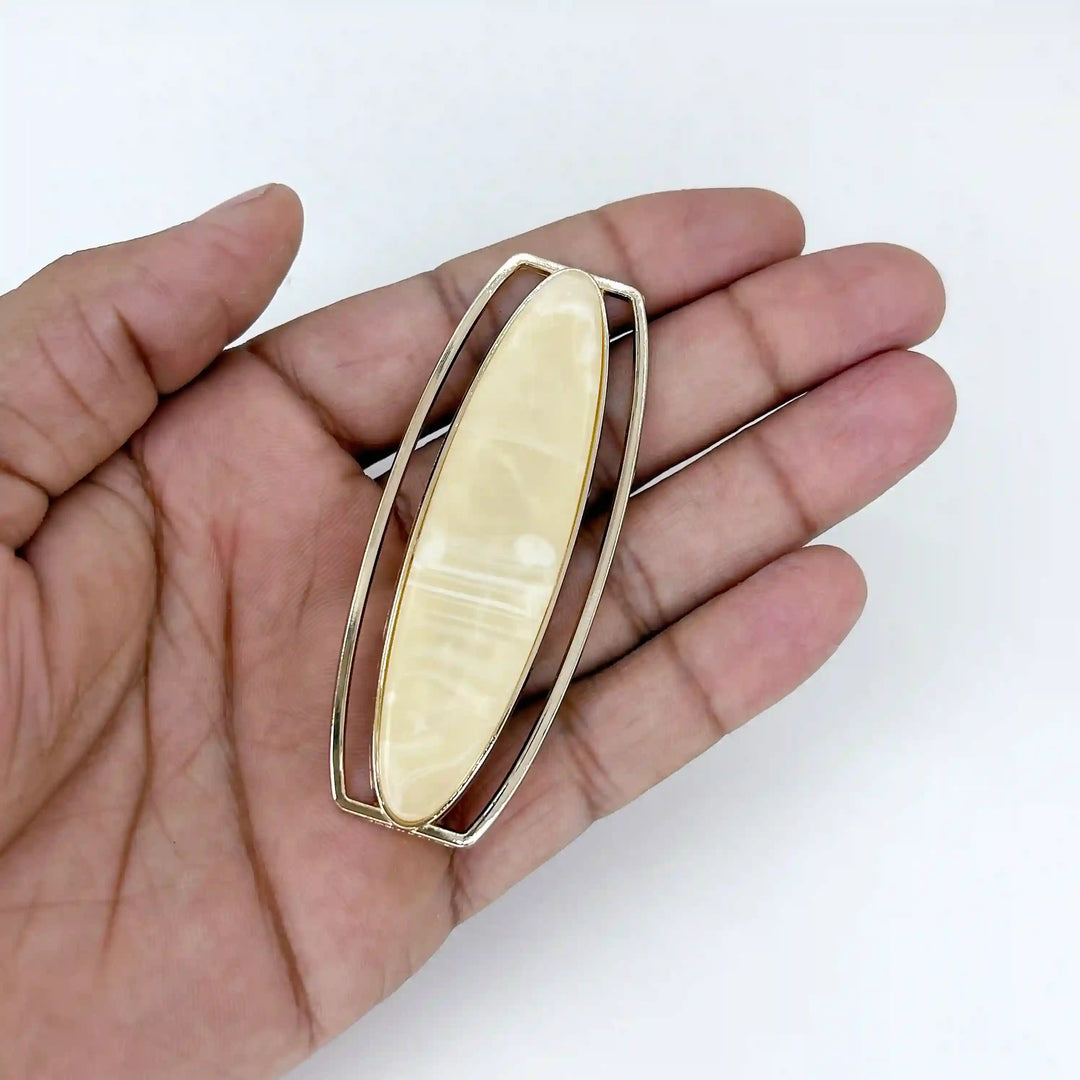 Marble Oval Gold Buckle