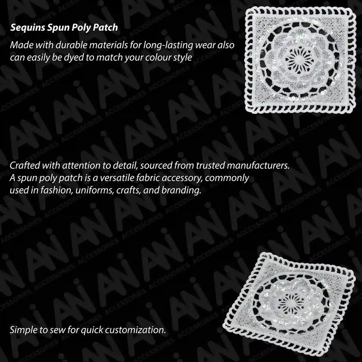 Granny Square Floral Spun Poly Patch