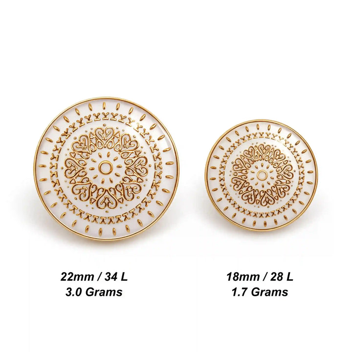 Royal Mandala Chakra Enamel Button