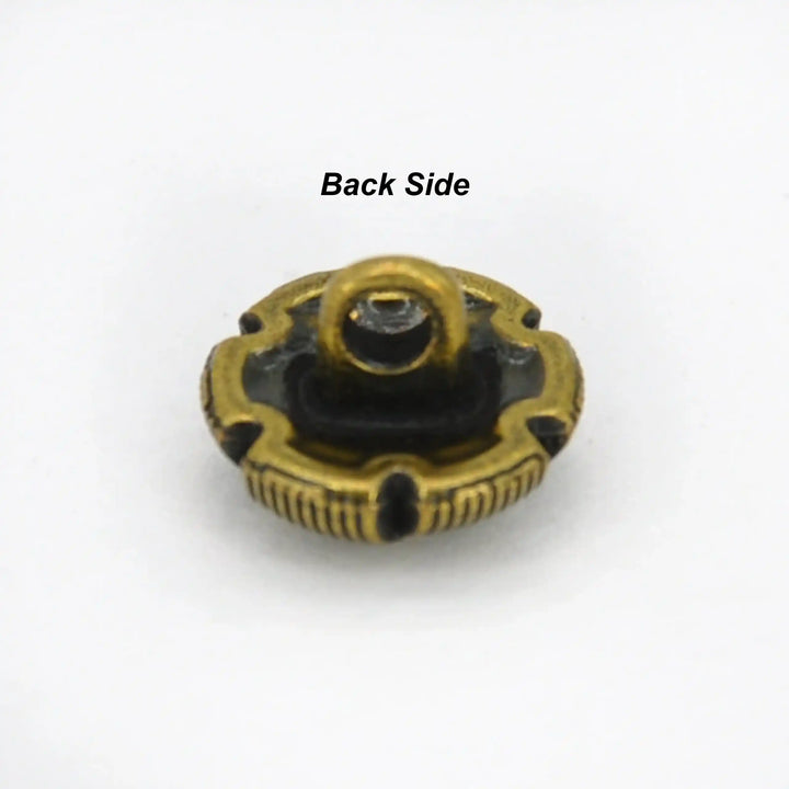 Classic Knot Design with Ribbed Texture Metal Button | 11mm (18L)