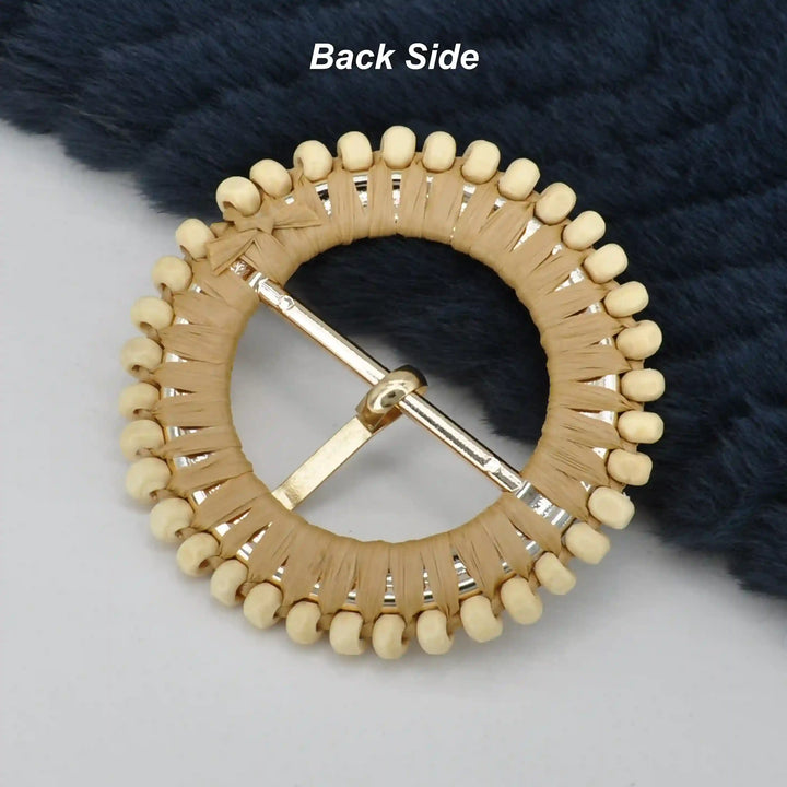 Handmade Beaded Raffia Buckle