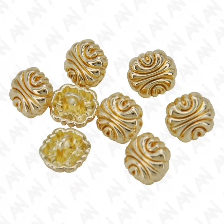 Scalloped Shirt 10mm Metal Button