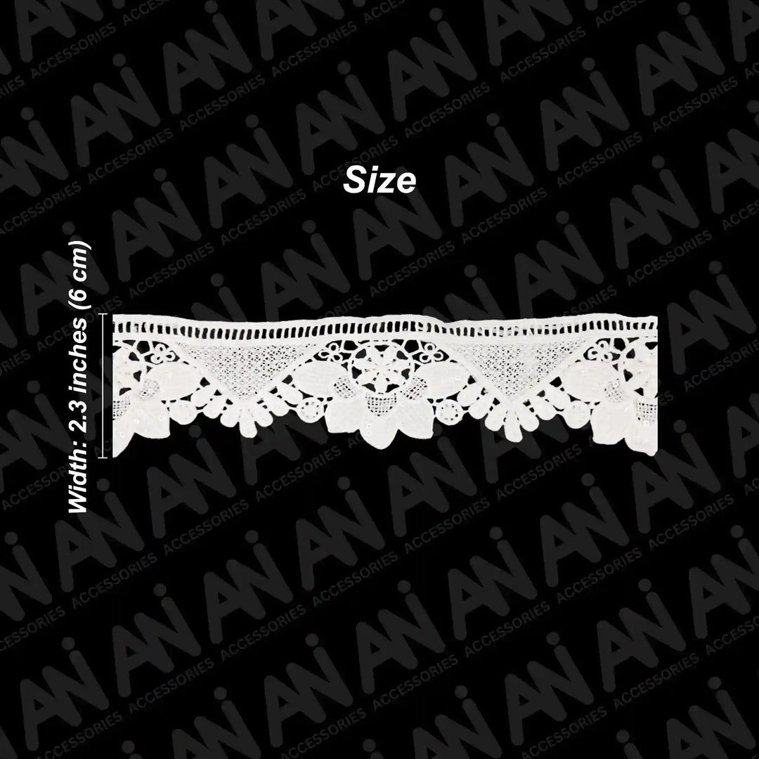 Lily Flower Inspired Sequins Lace | 2 Meter
