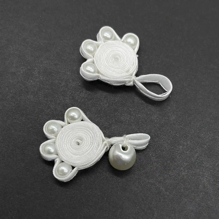 Bow Inspire Pearl Frog Closure Buttons