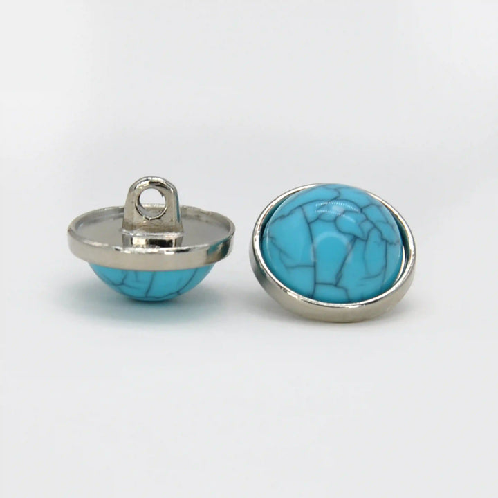 Turquoise Stone Button | 13mm(20L)