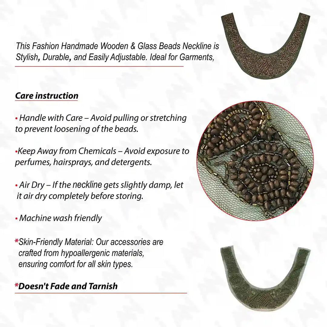 Embellished Round Neckline