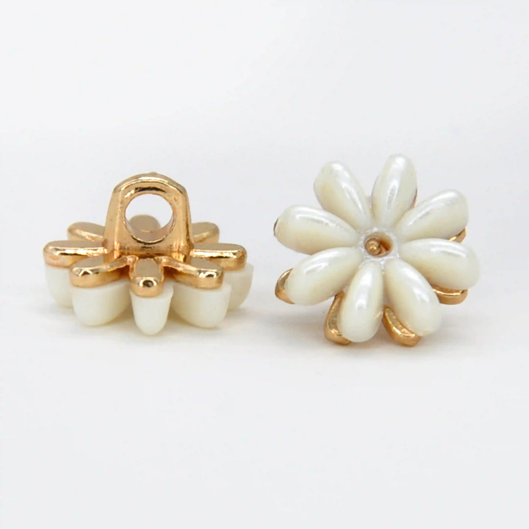 Floral Style Metal Buttons | 12mm(19L)