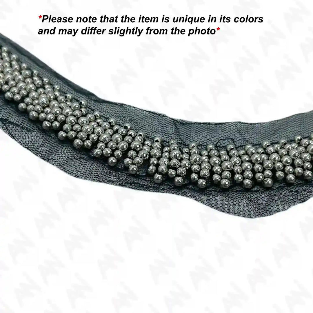 Casual Style Beaded Neckline