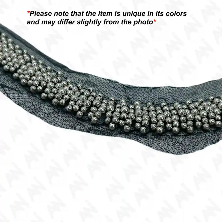 Casual Style Beaded Neckline