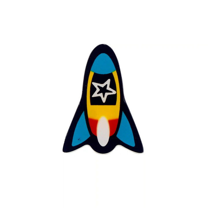 Rocket Ship Brooch
