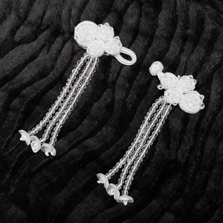 Tassel Floral Beads Frog Closure Buttons