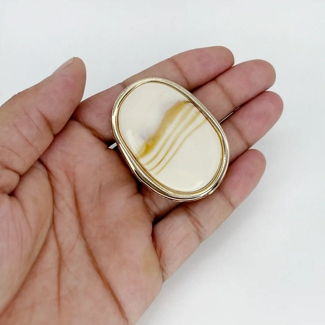 Vintage Marble Oval Buckle