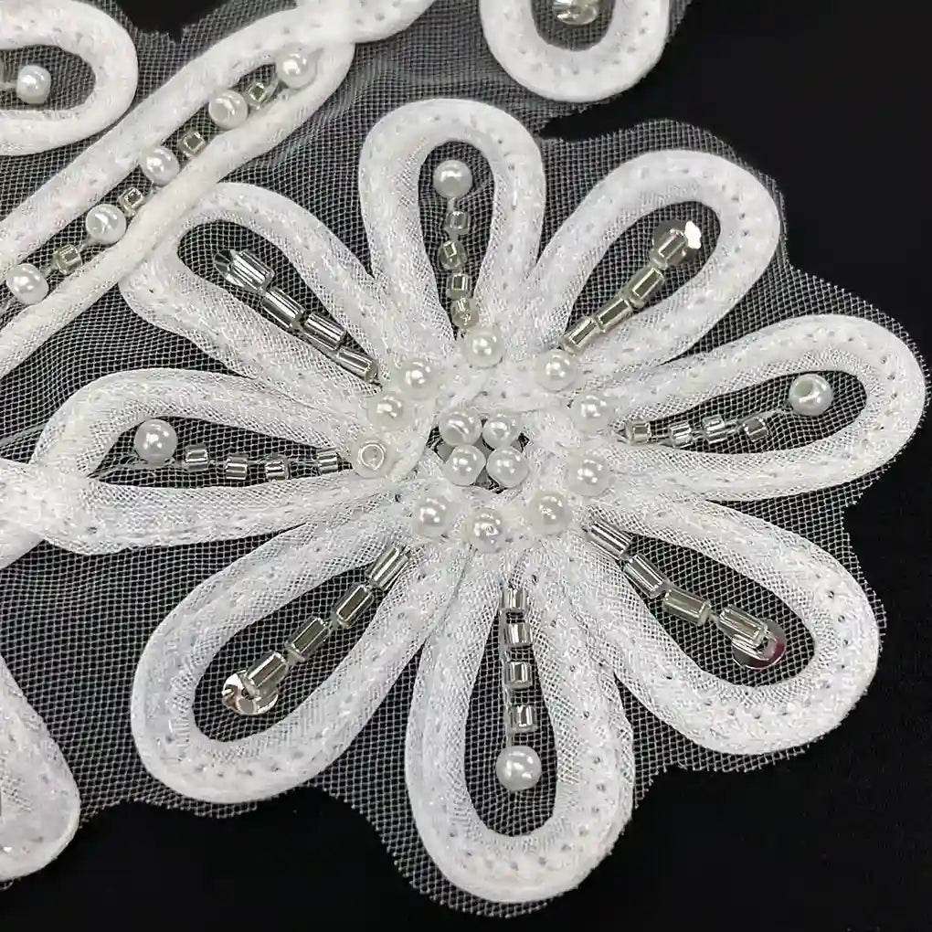 Layered Six-Petal Flowers Patch