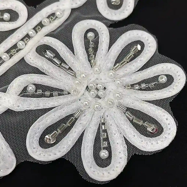 Layered Six-Petal Flowers Patch