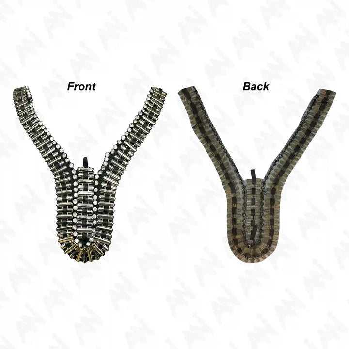 Embellished Beads and Rhinestone Empire Neckline Appliqué
