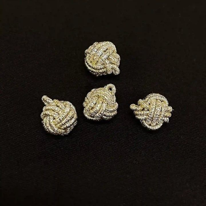 Metallic Lurex Cord Knot Buttons