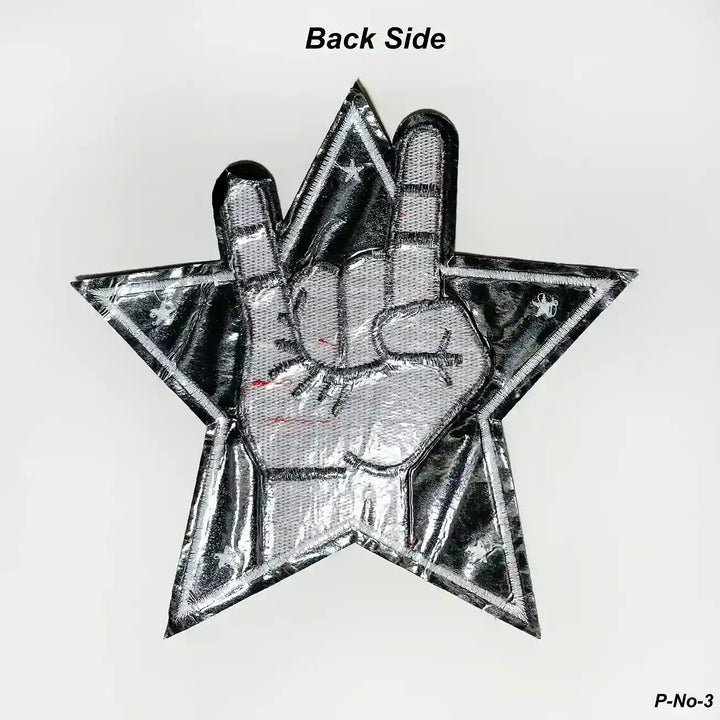 Punk Rock Star Embroidery Hot-Fix Patch
